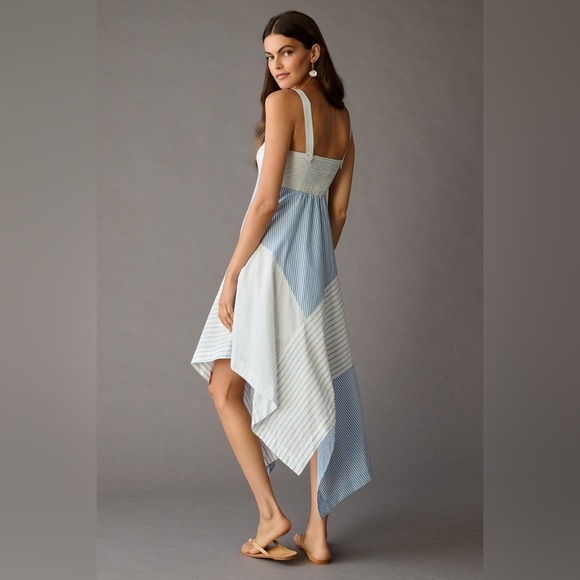 Anthropologie Asymmetrical Square-Neck Midi Dress - Picture 2 of 6